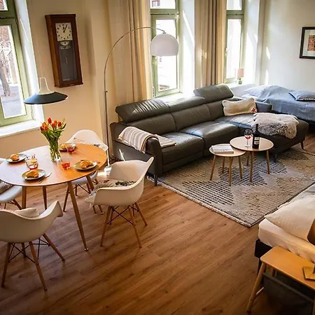 Apartment Cosel Altstadt Radfahrer Balkon Meissen